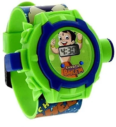 Ey Catching Digital Kid's Watch (Multicolor Dial Colored Strap)