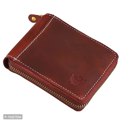 Embossed Lion Red Soft Touch Genuine Leather Ladies Multi-Utility Hand
