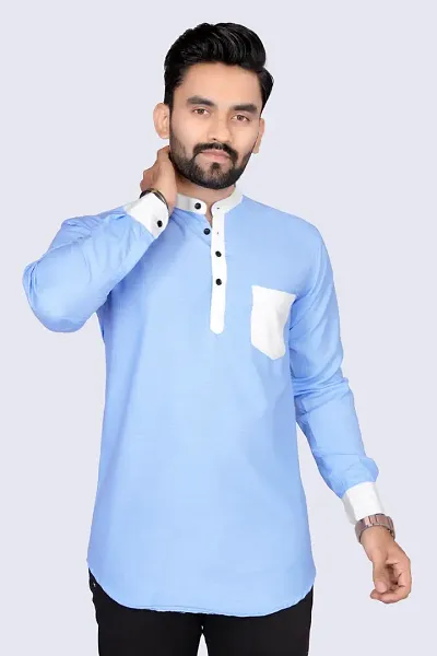 Hot Selling Cotton Blend Kurtas For Men 