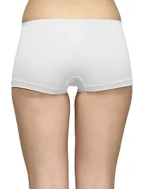 ShopOlica Womens Seamless Underwear Boyshort Ladies Panties Spandex Panty Workout Boxer Briefs - Free Size, Fits 28 to 34,White-Red-Grey-thumb2