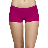 ShopOlica Womens Seamless Underwear Boyshort Ladies Panties Spandex Panty Workout Boxer Briefs - Free Size, Fits 28 to 34,Purple-Pink-Brown-thumb3