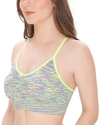 ShopOlica Women's Cotton Padded Sports Bra (Parrot Green, Free Size)-thumb2