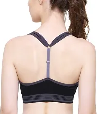 ShopOlica Women's Cotton Sports Bra (Black, Free Size)-thumb1