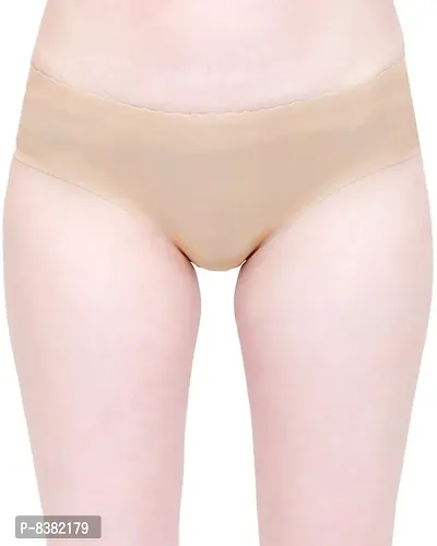 Shopolica Women's/Girl's Blended Padded Seamless Bottom Hip Enhancing Briefs Butt Lifter Low Waist Shaper Underwear Panties (Beige, Small)