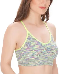 ShopOlica Women's Cotton Padded Sports Bra (Parrot Green, Free Size)-thumb3