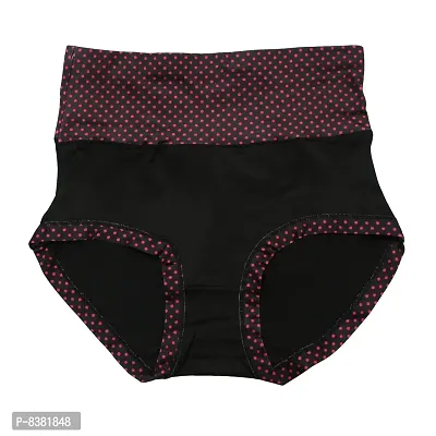 ShopOlica Women's Cotton  Spandex Briefs (TC_Dotted_Black-Pink-P2_Black  Pink_Free Size)-thumb2