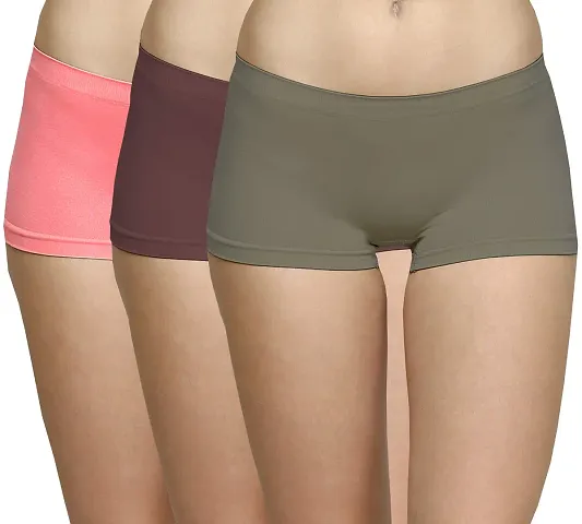 ShopOlica Womens Seamless Underwear Boyshort Ladies Panties Spandex Panty Workout Boxer Briefs