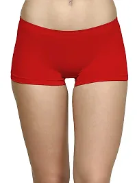 ShopOlica Womens Seamless Underwear Boyshort Ladies Panties Spandex Panty Workout Boxer Briefs - Free Size, Fits 28 to 34,White-Red-Grey-thumb3