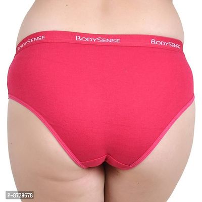 Classic Cotton Blend Solid Briefs for Women, Pack of 3-thumb3