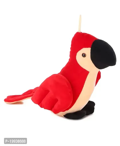 Anika Sitting Parrot Soft Toy Red - Height 30 cm