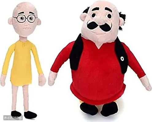 Premium Quality Gracias Stuffed Motu Patlu Soft Toy-Motu Patlu Soft Toy For Kids-Playing-Girls  Children Playing Teddy Bear In Medium Size-Multicolor-Standard - 30 Cm-thumb0