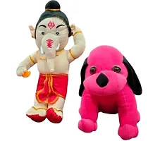 Premium Quality Anika Get Your Hands On The Adorable 45 Cm Ganesha And Colorful Doggy Soft Toys-thumb1