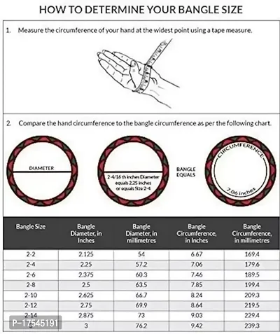 DONERIA Metal Base Metal with Velvet worked and Cutting Shaped Bangle Set For Women and Girls, (Magenta_2.2 Inches), Pack Of 56 Bangle Set-thumb4