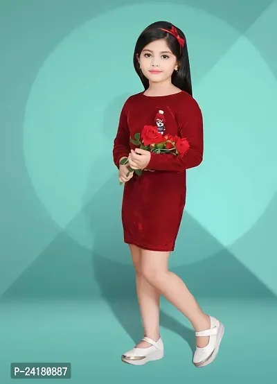 Elegant Cotton Self Pattern Bodycon Dress For Girls