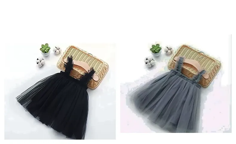 Elegant Solid Dresses For Girls- Pack Of 2