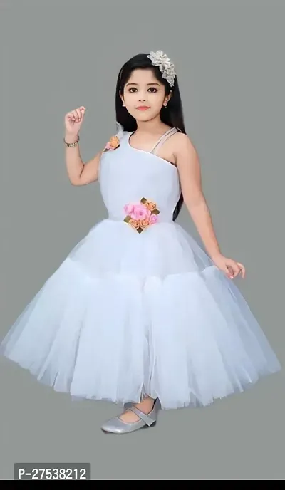 Fancy Net Dress For Kid Girl-thumb0