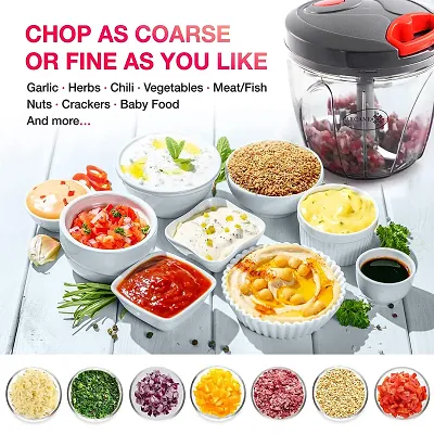 Plastic Handy Chopper and Slicer for Fruits,Vegetables, Nuts, Herbs,Onions  and Salad - Dori Chopper Dori Chopper (Multi, 450 ml)