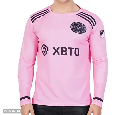 Stylish Pink Polycotton Printed T-Shirt For Men