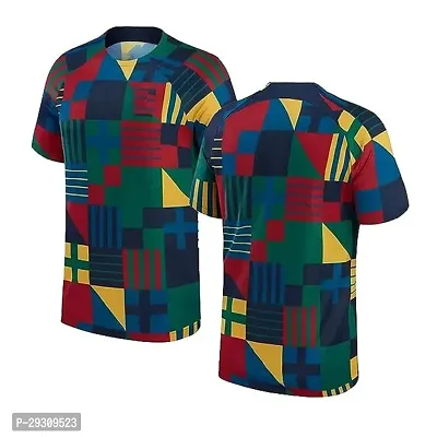 Stylish Multicoloured Polycotton Printed T-Shirt For Men-thumb0