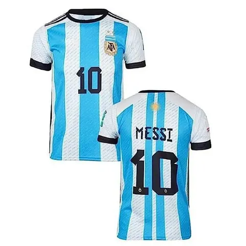 Messi WC Jersey with Back Print 2022-2023 Football -(Mens Kids)(6-7Years)