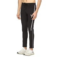 Glito Menrsquo;s Regular Fit Track Pants Sports Wear Lycra Jogger Lower for Gym  Yoga Wear - (Black)-thumb2