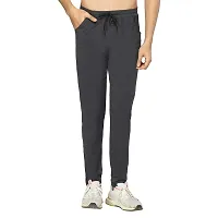 Glito Menrsquo;s Regular Fit Track Pants Sports Wear Lycra Jogger Lower for Gym  Yoga Wearing (Grey)-thumb3