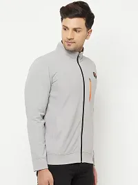 Glito Sports Men's Orange Front Zip DRYfit Jacket With Side  Front Pocket-thumb3