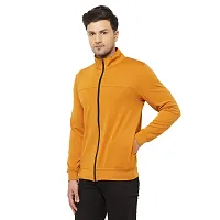 Glito Sports Men's Orange Front Zip DRYfit Jacket With Side  Front Pocket-thumb2