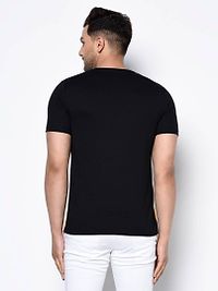 Men's Multicoloured Colourblocked Cotton Round Neck Tees-thumb2