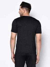 Black  Polyester Tshirt For Men's-thumb2