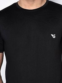 Black  Polyester Tshirt For Men's-thumb4