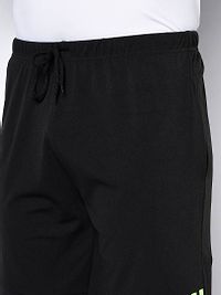 Men's Black Polyester Slim Fit Shorts-thumb4