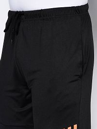 Men's Black Polyester Slim Fit Shorts-thumb4