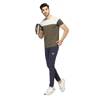 Glito Men?s Regular Fit Track Pants Sports Wear Lycra Jogger Lower for Gym  Yoga Wear (Navy Color)-thumb4