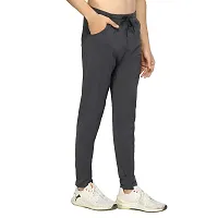 Glito Menrsquo;s Regular Fit Track Pants Sports Wear Lycra Jogger Lower for Gym  Yoga Wearing (Grey)-thumb2