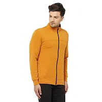 Glito Sports Men's Orange Front Zip DRYfit Jacket With Side  Front Pocket-thumb3