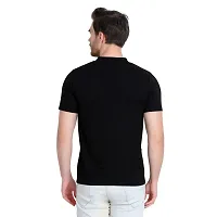 Glito Men's Black Fashionable Half Sleeve Regular Fit T-Shirt for Men (Multicolor)-thumb1