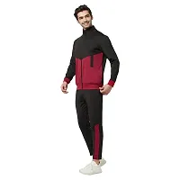 Glito Blocked Stretchable Regular Fit Gym Wear Track Suit-thumb1