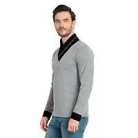 Glito Mens Cotton T-Shirts|Mens Full Sleeve Stylish|V Neck T-Shirts for Men-thumb2