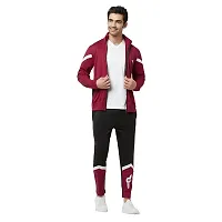 Glito Blocked Stretchable Regular Fit Gym Wear Track Suit-thumb4