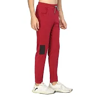 Glito Men?s Regular Fit Track Pants Sports Wear Lycra Jogger Lower for Gym  Yoga Wear -Maroon Color-thumb3