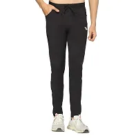 Glito Men?s Regular Fit Track Pants Sports Wear Lycra Jogger Lower for Gym  Yoga Wear - Black Color-thumb3