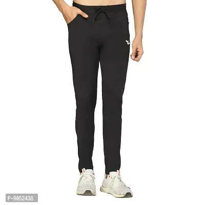 Glito Men?s Regular Fit Track Pants Sports Wear Lycra Jogger Lower for Gym  Yoga Wear - Black Color-thumb4