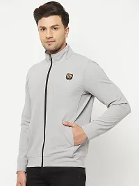 Glito Sports Men's Orange Front Zip DRYfit Jacket With Side  Front Pocket-thumb2