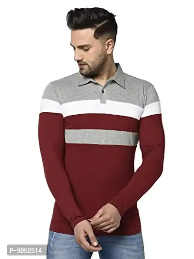 Glito Slim Fit Men?s Casual Full Sleeve T-Shirt || 100% Cotton T-Shirt for Men(Multicolor)-thumb0