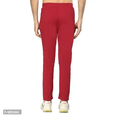 Glito Men?s Regular Fit Track Pants Sports Wear Lycra Jogger Lower for Gym  Yoga Wear -Maroon Color-thumb2