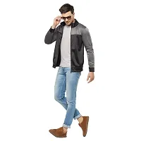 Glito Solid Light Grey Sports  Jacket For Men With Front  Side Pocket-thumb4