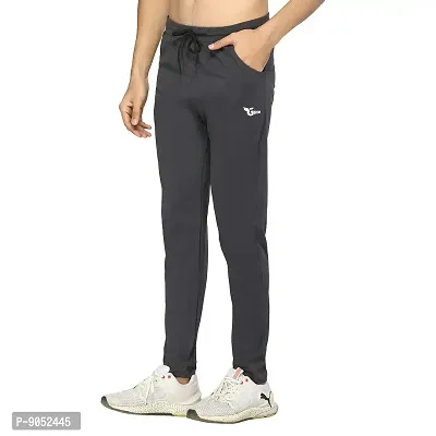 Glito Menrsquo;s Regular Fit Track Pants Sports Wear Lycra Jogger Lower for Gym  Yoga Wearing (Grey)