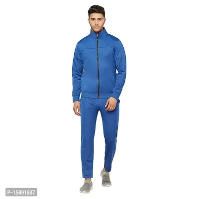 Glito Sports Wear Men's Super Poly Polyester Blend Solid Track Suit | (TRCK#05_V-2XL)-thumb0