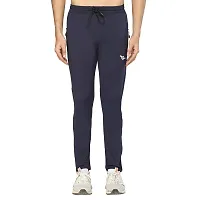 Glito Men?s Regular Fit Track Pants Sports Wear Lycra Jogger Lower for Gym  Yoga Wear (Navy Color)-thumb2